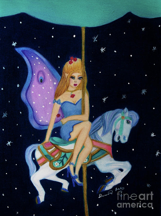 Magical Carousel Ride Painting by Dorothy Lee
