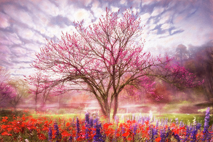 Magical Garden in Soft Watercolors Photograph by Debra and Dave Vanderlaan