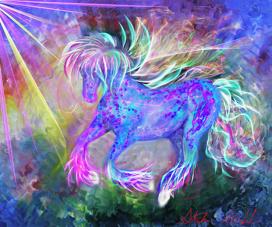 Animal Painting - Magical Horse by Stephanie Analah