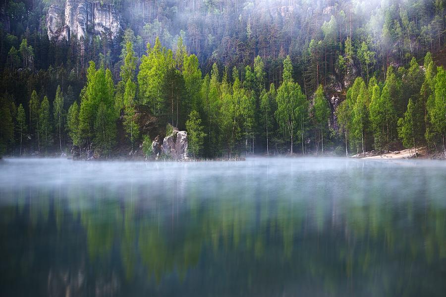 Nature Photograph - Magical Morning Lake by Petr Poppl