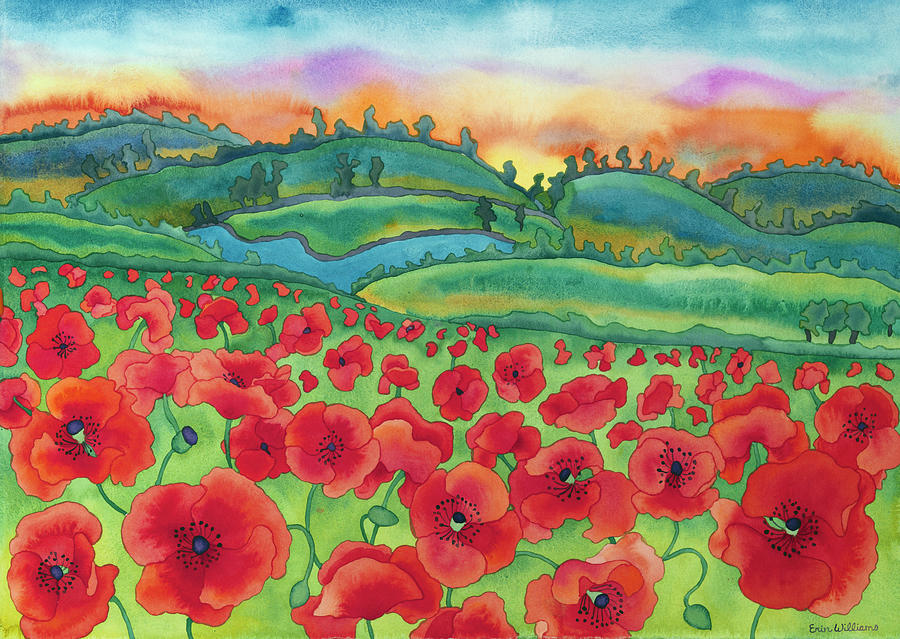 Magical Poppy Field Painting by Carissa Luminess - Fine Art America