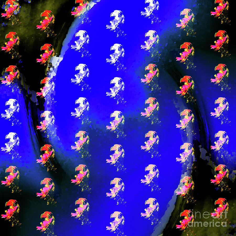 Magic Digital Art - Magical Wormhole With Blue And Red Swirls by Sakura Yama Magic Digital Art - Magical Wormhole With Blue And Red Swirls by Sakura Yama