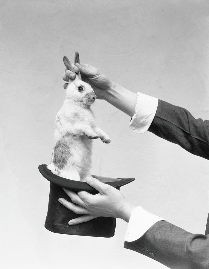 Magician Pulling Rabbit Out Of Hat Photograph by H. Armstrong Roberts