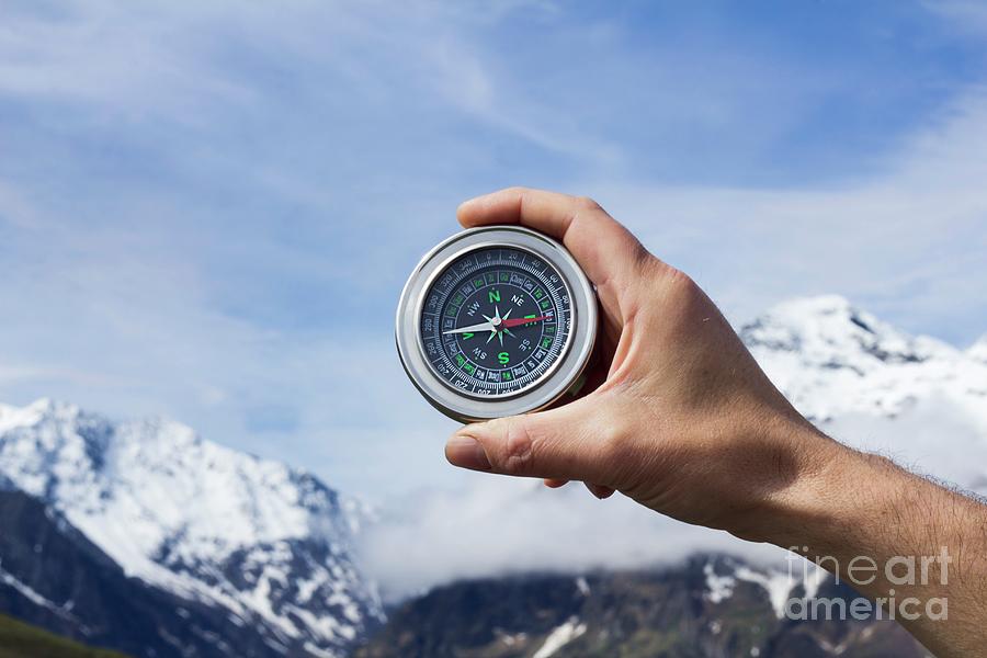 Compass Use Photograph by Cristina Pedrazzini/science Photo