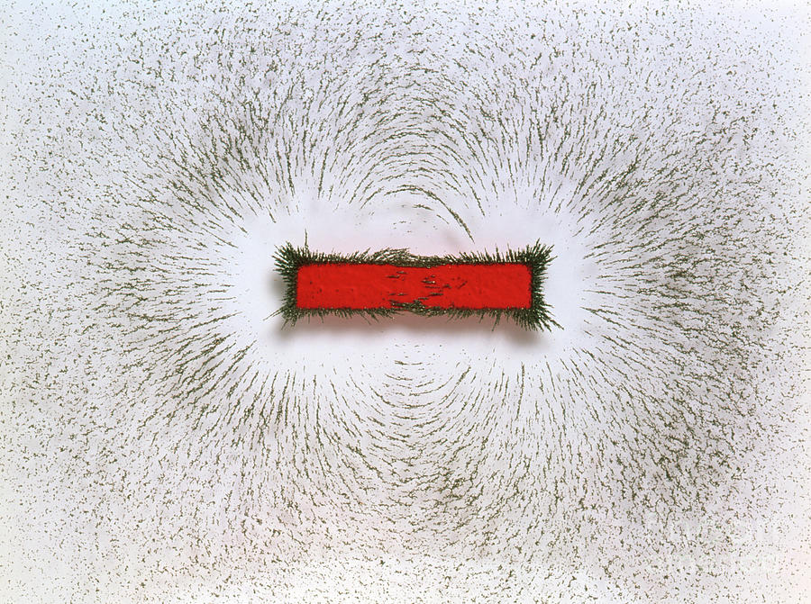 Magnetic Field Of A Bar Magnet Photograph by Martyn F. Chillmaid/science Photo Library