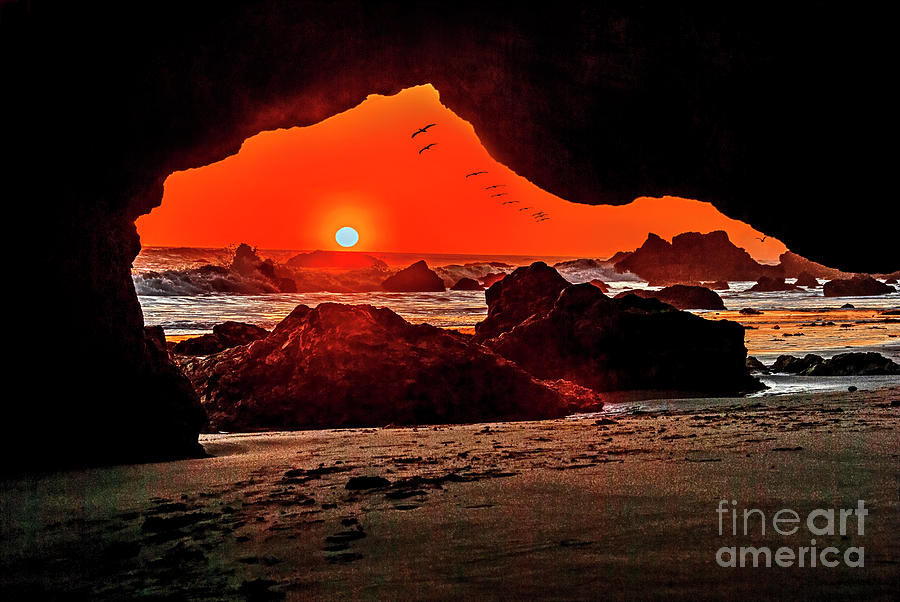 Magnificent Cave Sunset Photograph