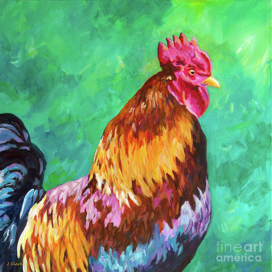 Magnificent Rooster Square Painting