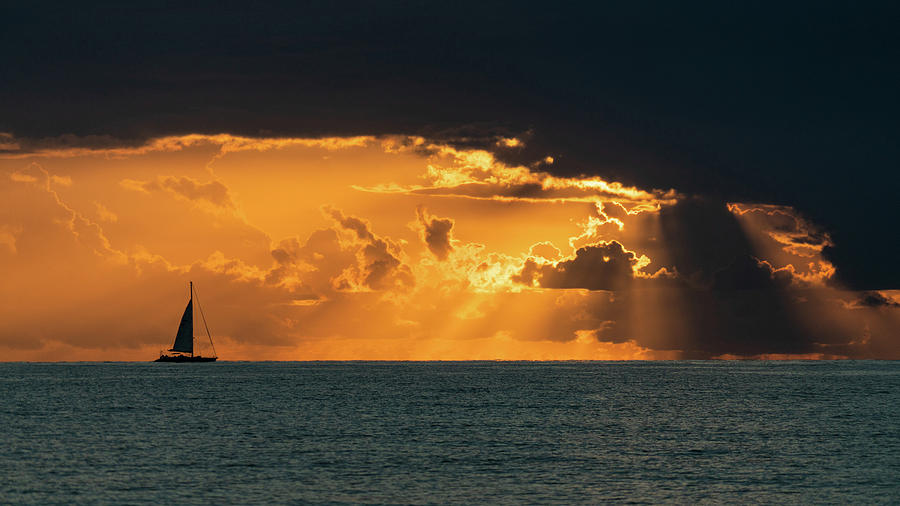 Magnificent Sailboat Sunrise II Delray Beach Florida Photograph by Lawrence S Richardson Jr