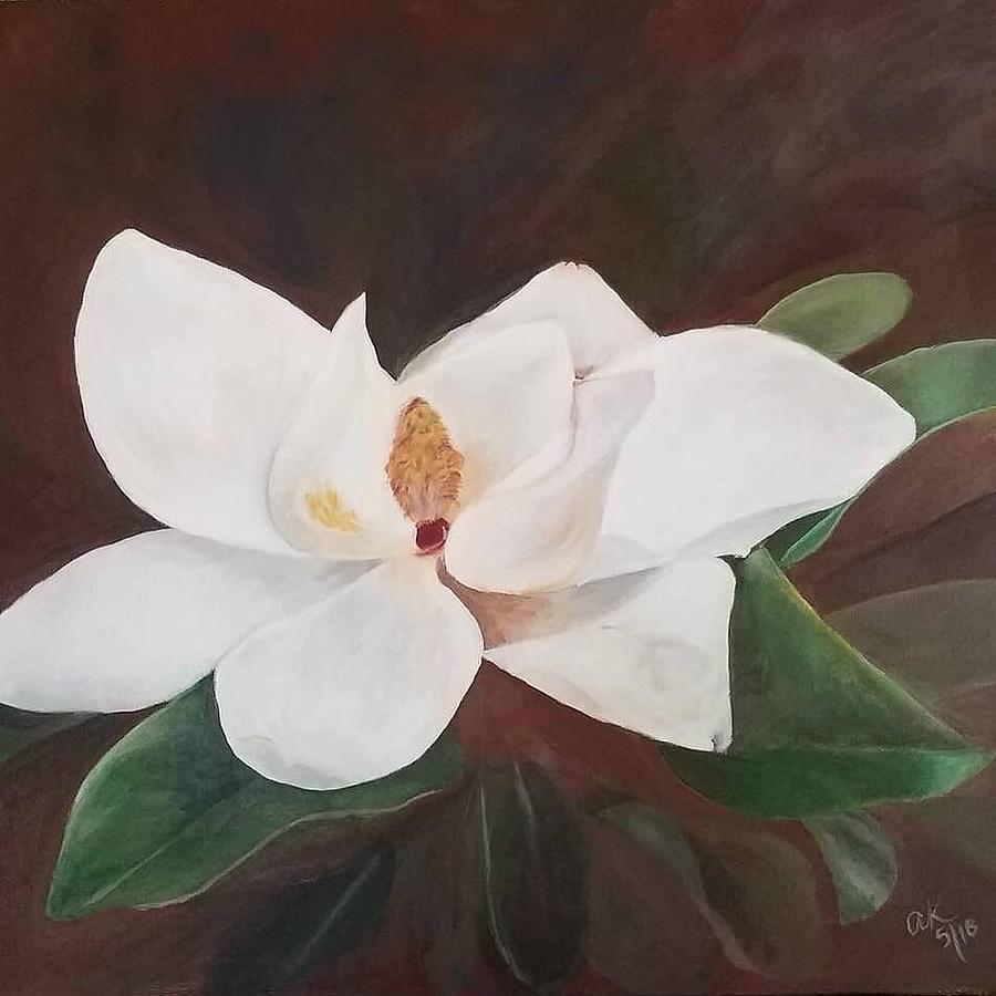 Magnolia  Painting by Amy Kuenzie