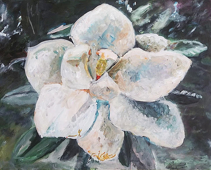Impressionism Painting - Magnolia Blossom by David Pitts