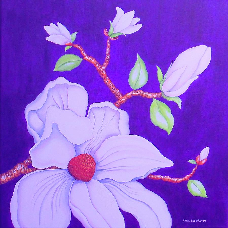Magnolia Painting by Carol Sabo