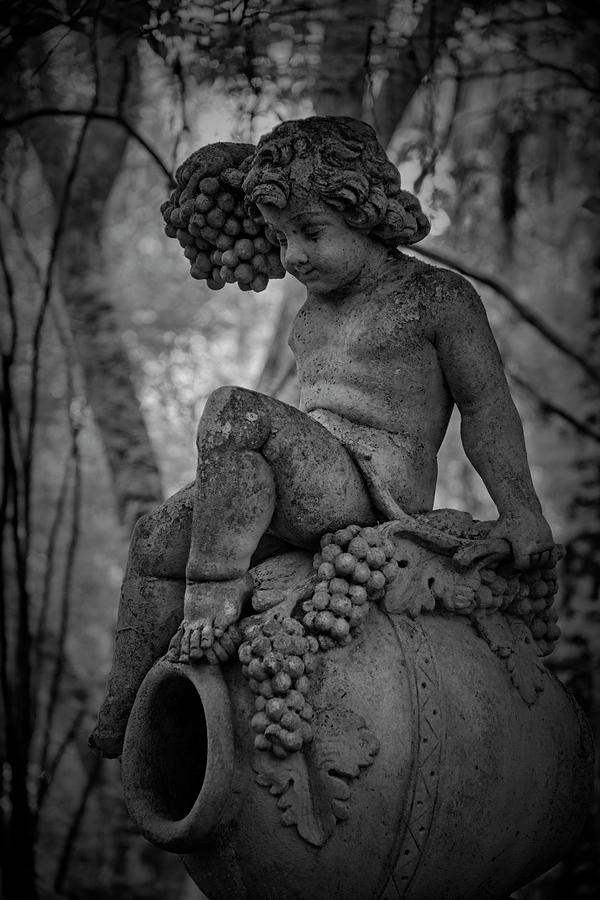 Magnolia Garden Statue Photograph by Jon Glaser