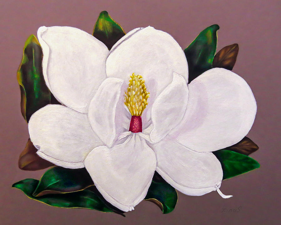 Magnolia Painting by Zina Stromberg