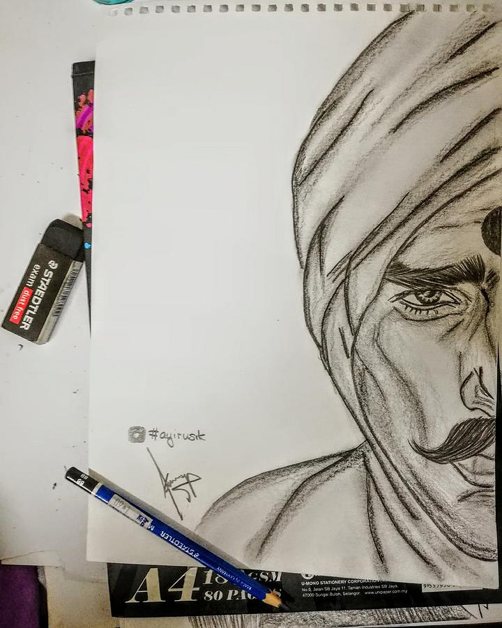 bharathiyar | Charcoal sketch, Painting, Sketches