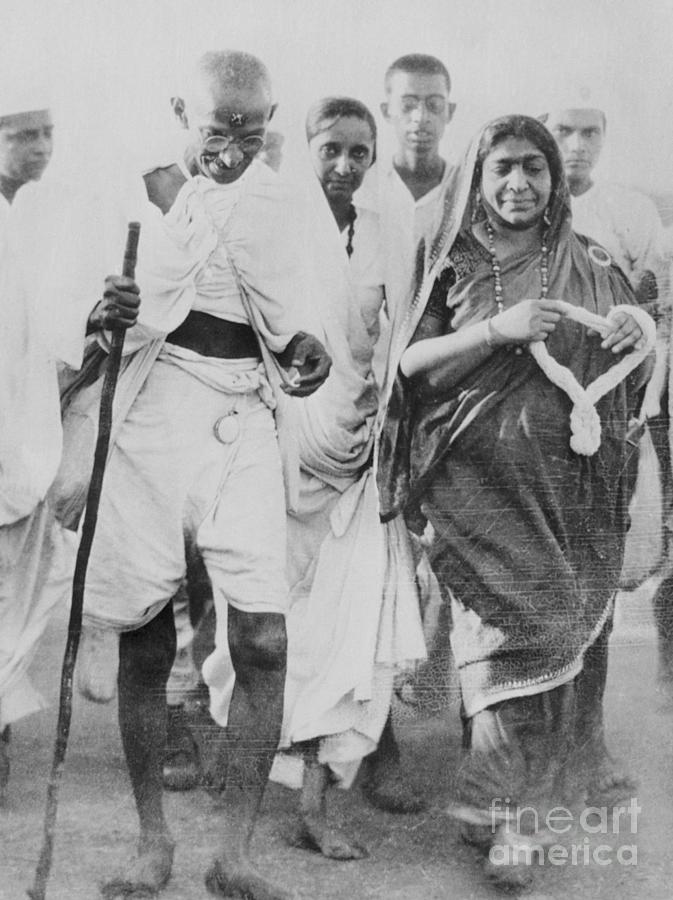 Mahatma Gandhi And Sarojini Naidu Photograph by Bettmann