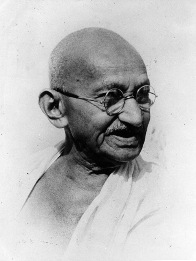 Black & White Photo Mahatma Gandhi Sketch