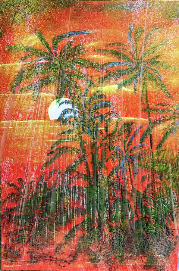 Maikai Bamboo Mahina Painting by Michael Silbaugh