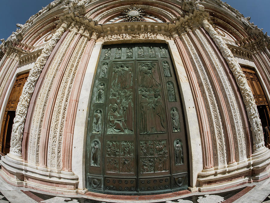 Main door of Siena Cathedral, Italy Photograph by Tosca Weijers