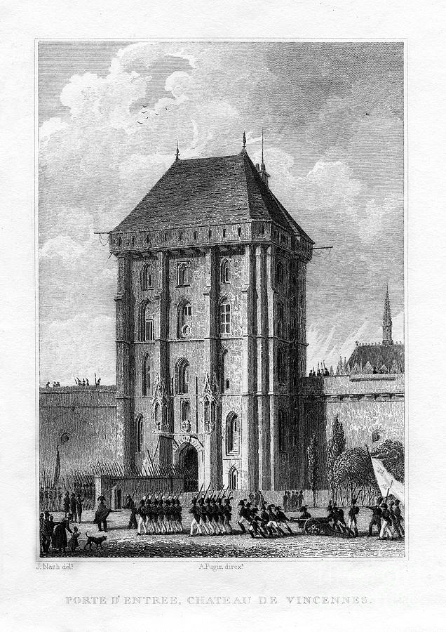 Main Gate, Chateau De Vincennes, Paris Drawing by Print Collector