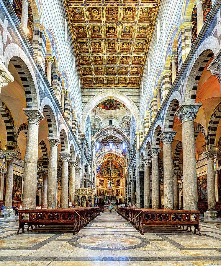 Main nave of the Cathedral of Pisa Photograph by Weston Westmoreland