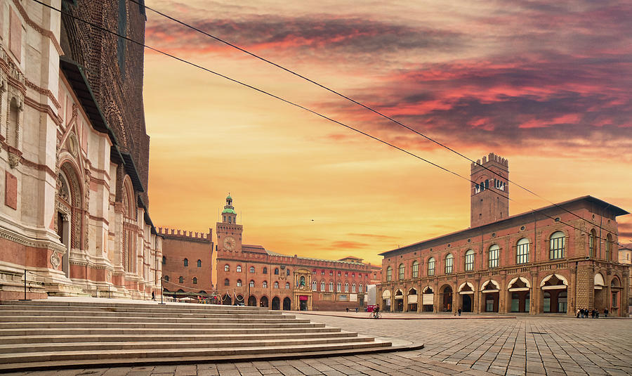 main square in Bologna Photograph by Vivida Photo PC