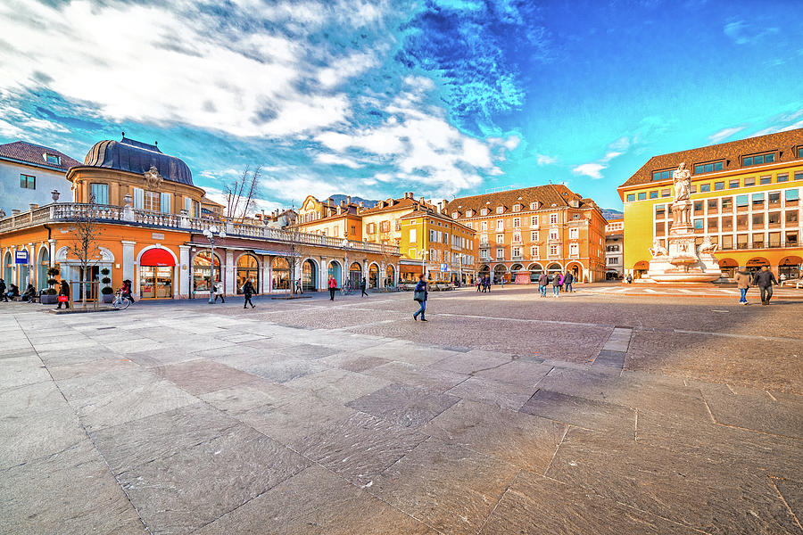 main square in Bolzano Photograph by Vivida Photo PC