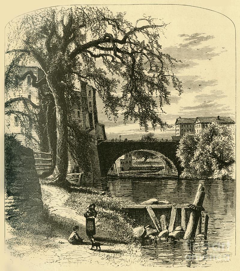 Main-street Bridge Drawing by Print Collector
