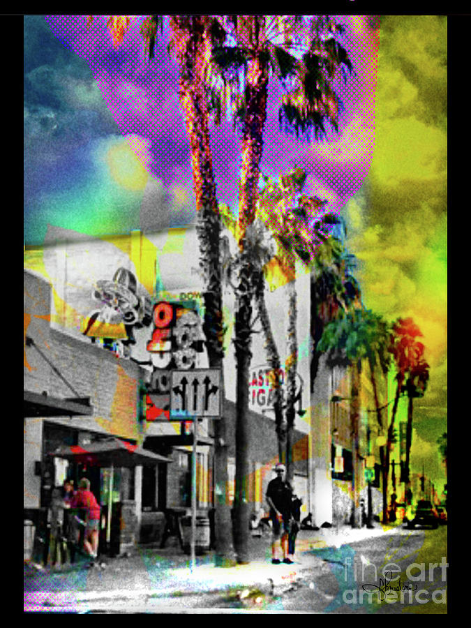 Las Vegas Digital Art - Main Street Las Vegas NV by Christine Mayfield