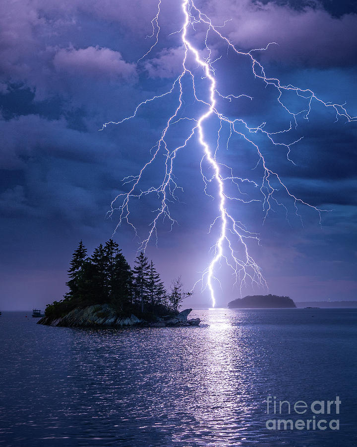 Maine Lightning Photograph by Benjamin Williamson