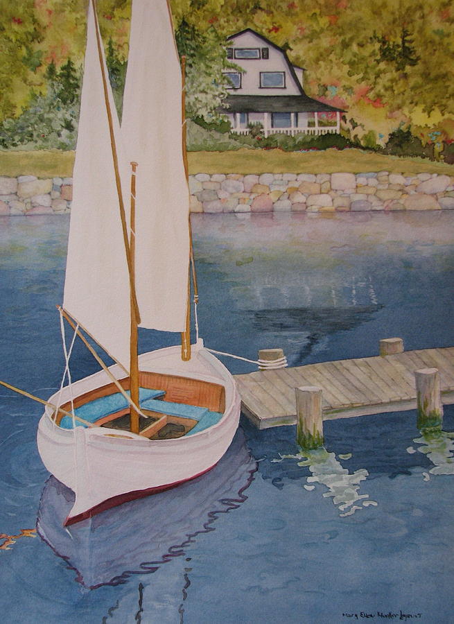 MaineSail 2 Painting by Mary Ellen Mueller Legault