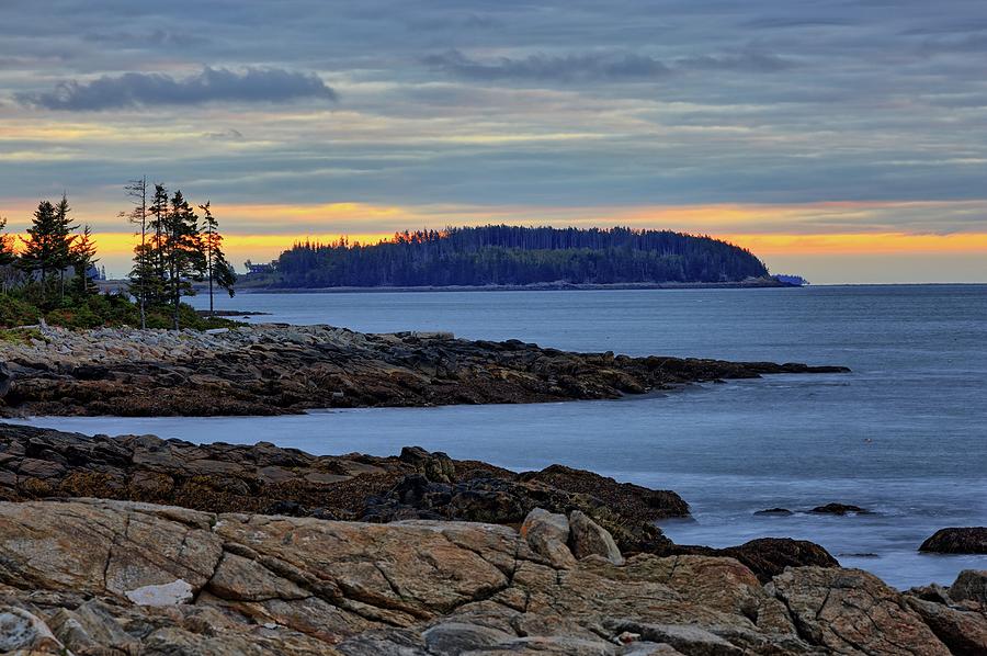Maine Seascape at Sunrise Photograph by Kyle Lee