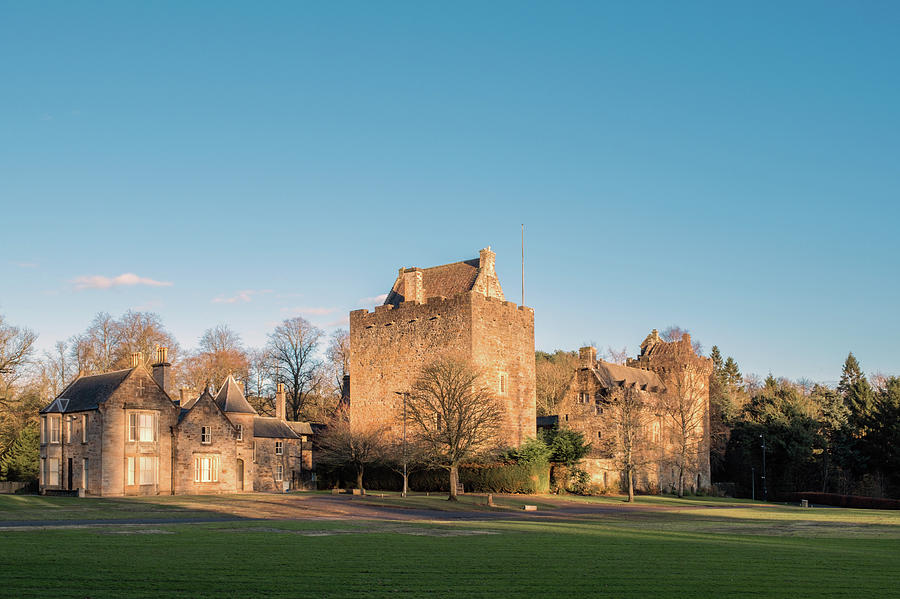 Majestic Buildings Of Dean Castle In Late Afternoon Sunlight In ...