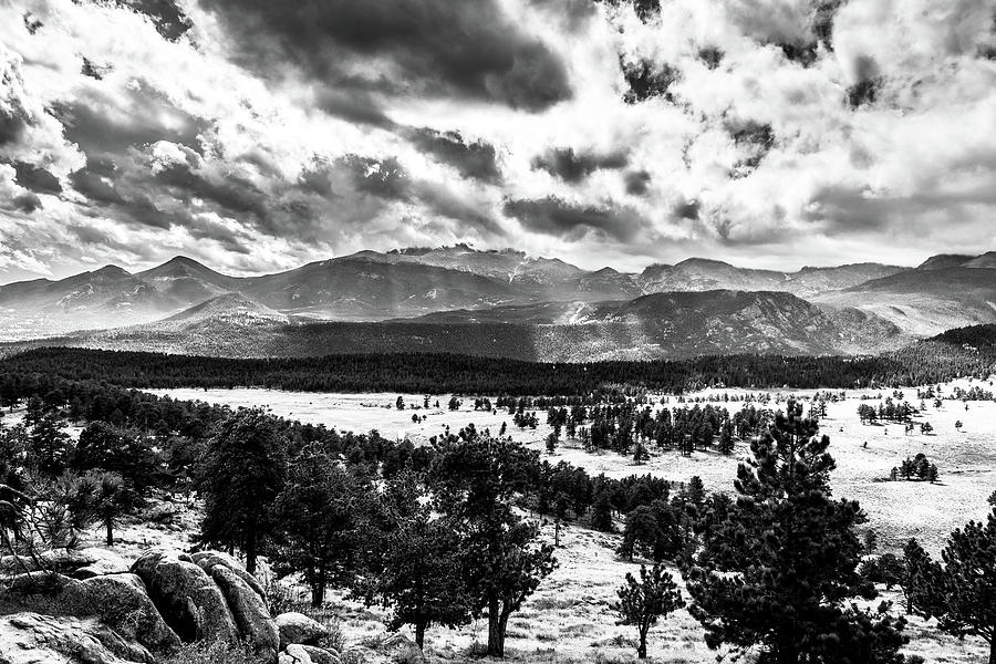 Mountain Photograph - Majestic Clouds BW by James L Bartlett