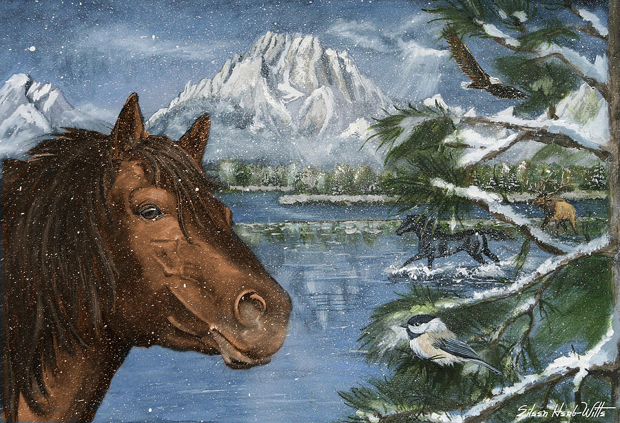 Horse Painting - Majestic by Eileen Herb-witte