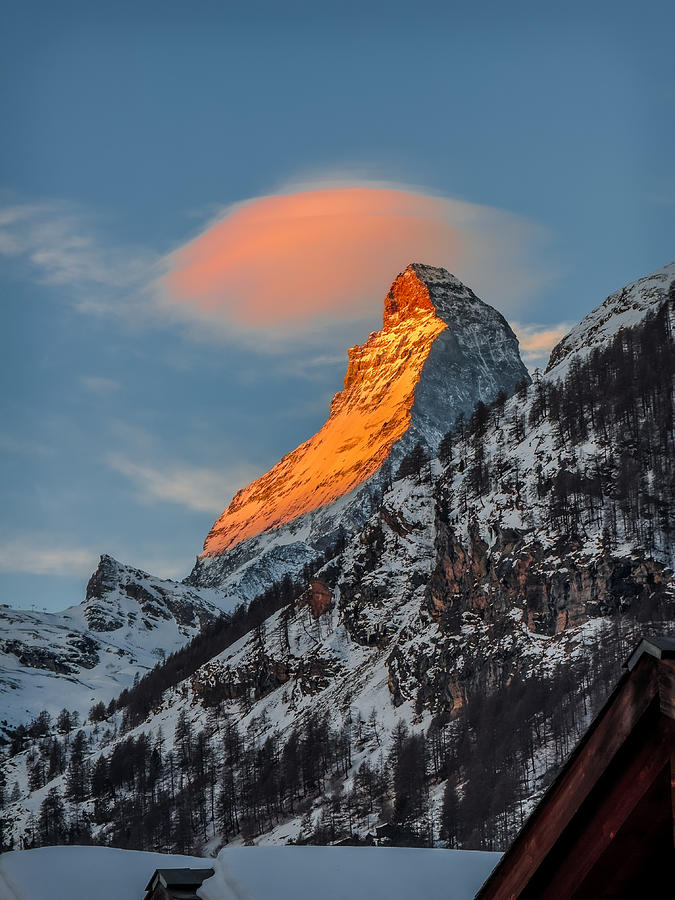 Majestic Sunrise At Matterhorn: A Golden Summit Photograph by Sirun Tang