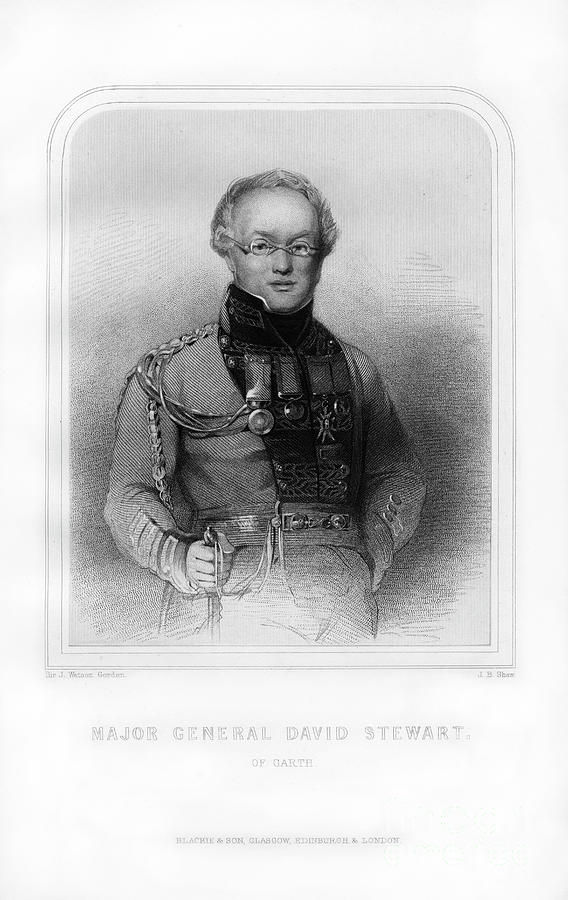 Major-general David Stewart Of Garth Drawing by Print Collector