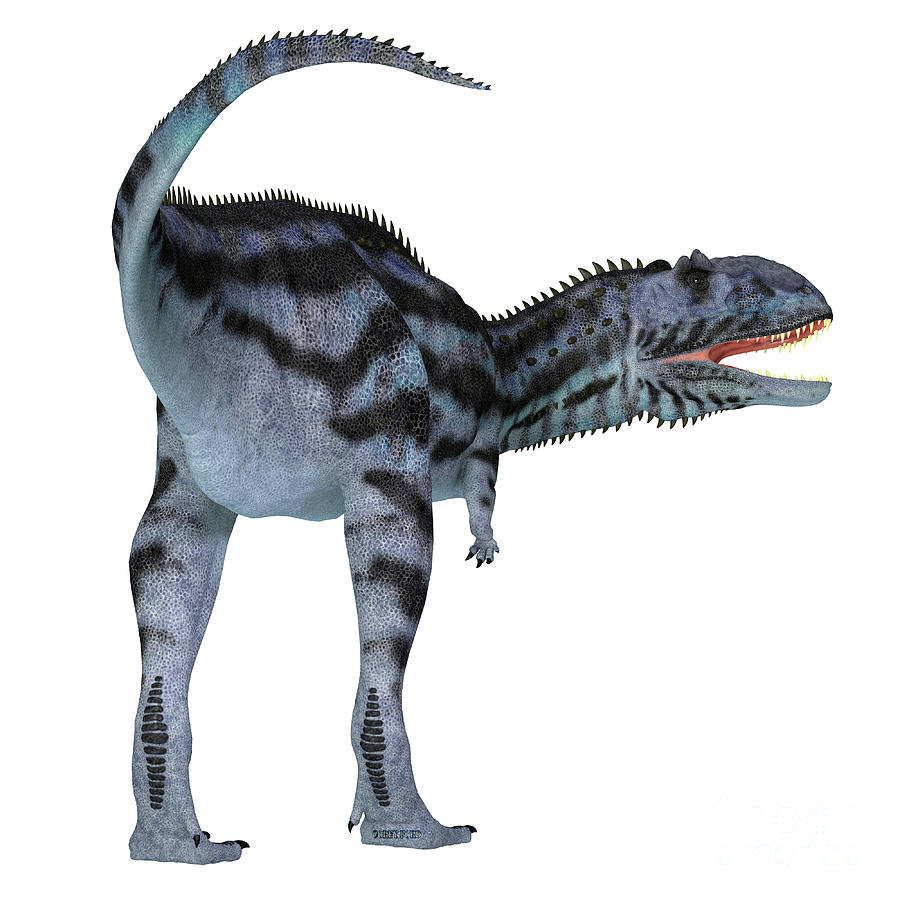Majungasaurus Dinosaur Tail Digital Art by Corey Ford