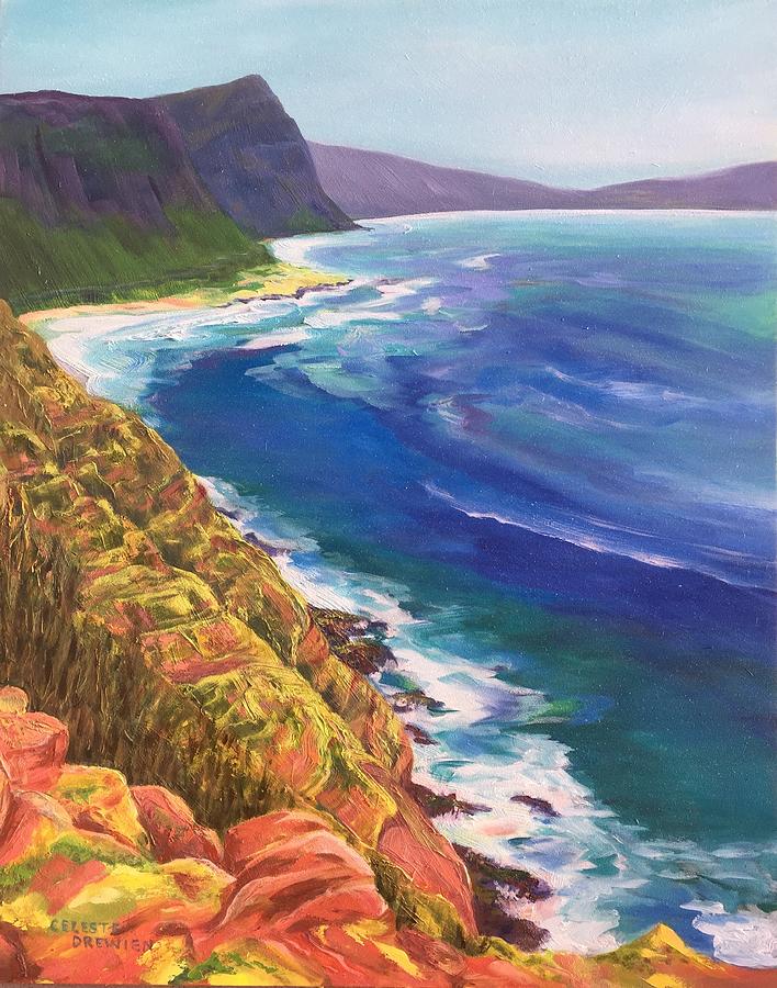 Makapuu Point Painting by Celeste Drewien