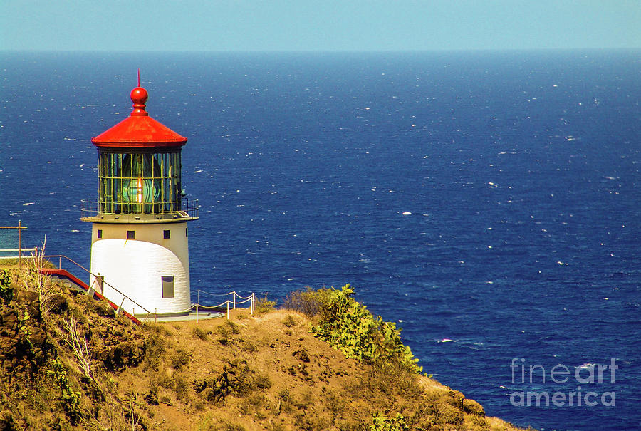 Lighthouse Photograph - Makapuu Point Lighthouse - East Oahu, Hawaii  by D Davila