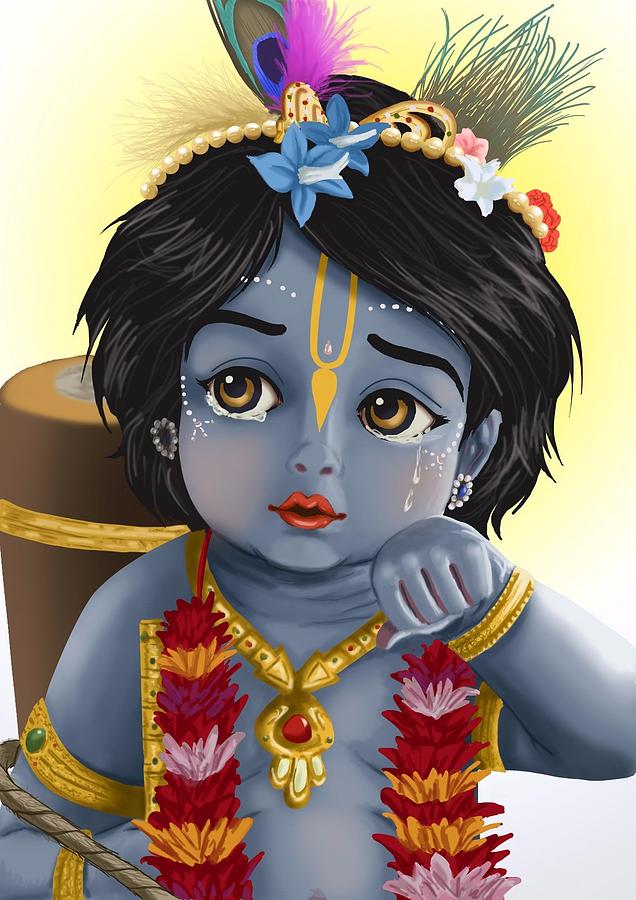 Poster Krishna Balram Makhan Chor sl11984 (Large Poster, 36x24 Inches,  Banner Media, Multicolor) Fine Art Print - Religious posters in India - Buy  art, film, design, movie, music, nature and educational paintings/wallpapers