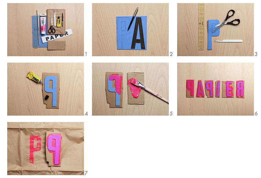 Making Alphabet Stamps Photograph by Michael Tasca