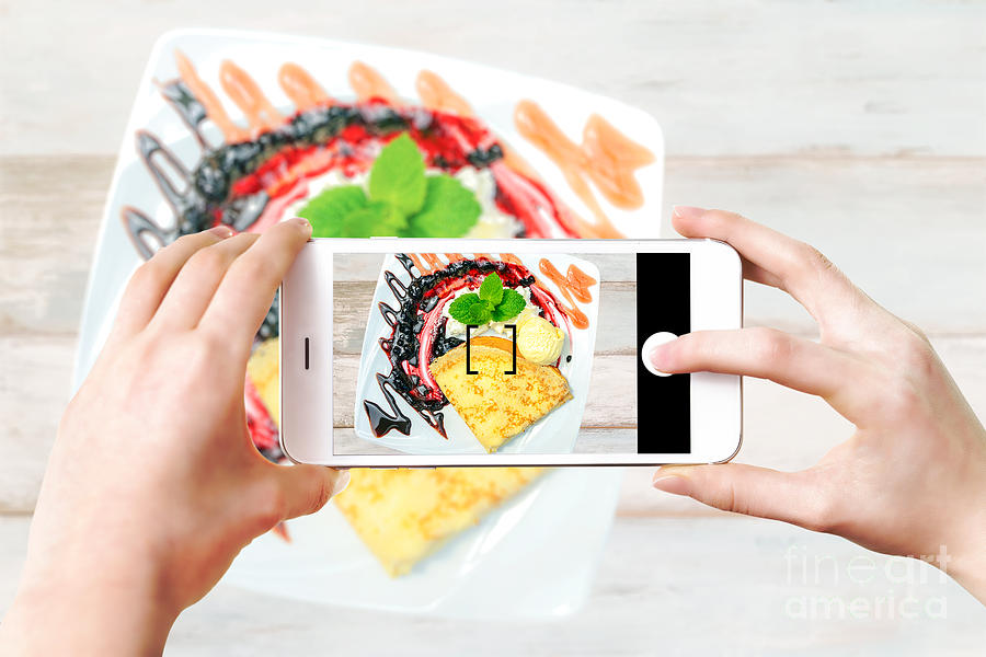 Making Culinary Photos On Smartphone Photograph