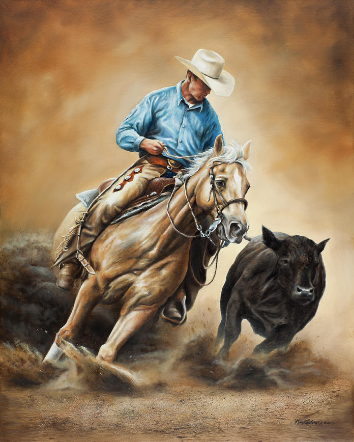 Horse Painting - Making the Cut by Kim Lockman
