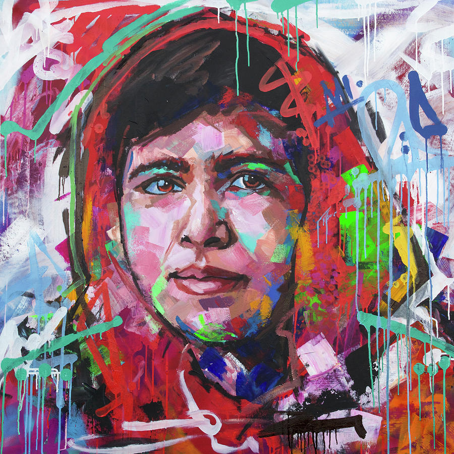 Malala Yousafzai III Painting by Richard Day