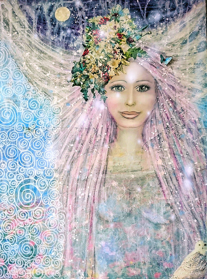 Malayah - Priestess Of Avalon Painting by Lila Violet