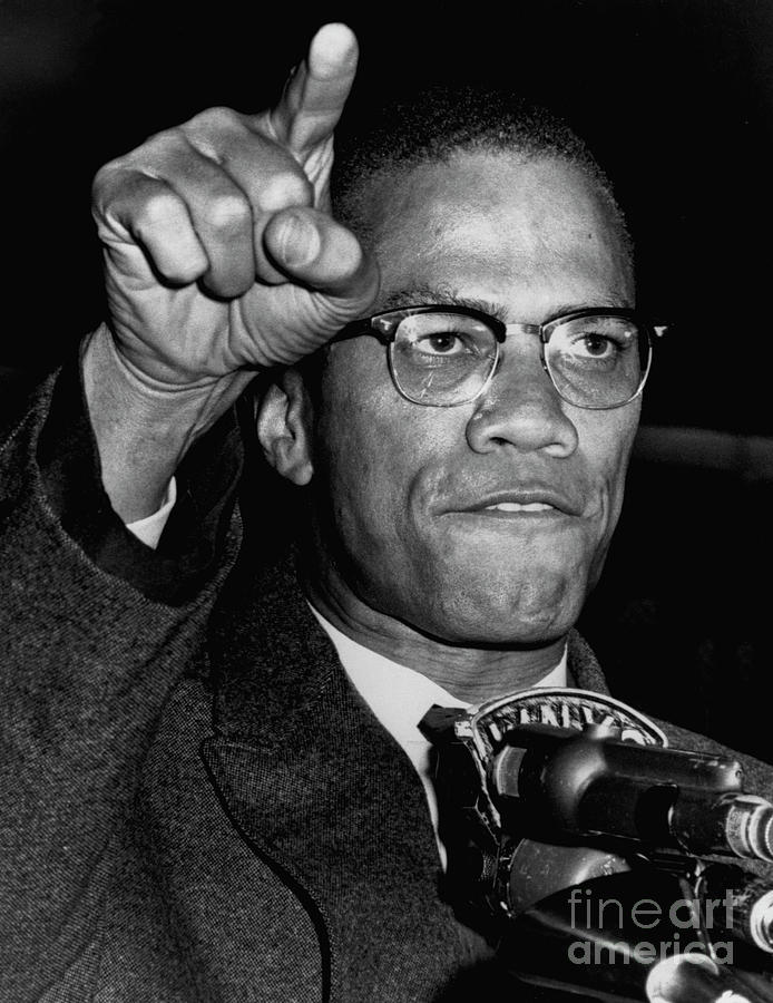 Malcolm X At A Harlem Civil Rights Rally Photograph by Bettmann
