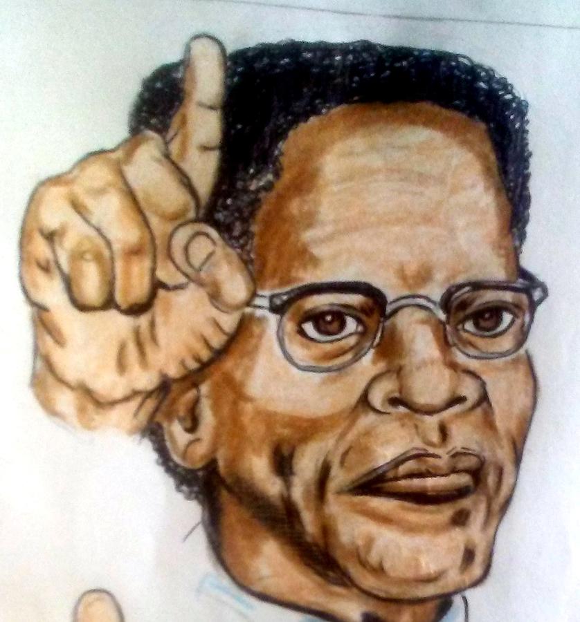 Malcolm X  Drawing by Joedee