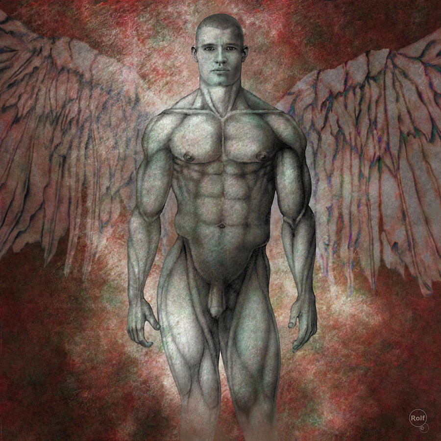 Male Angel #19 Drawing by Rolf