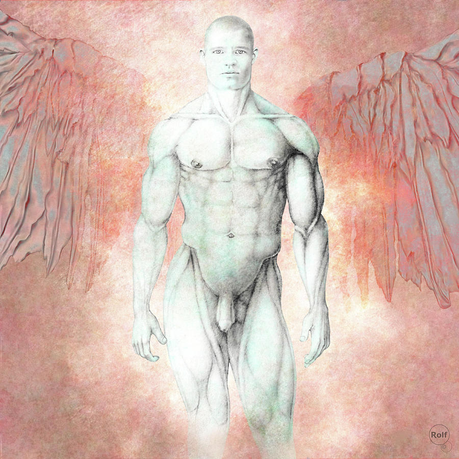 Male Angel #11 Drawing by Rolf