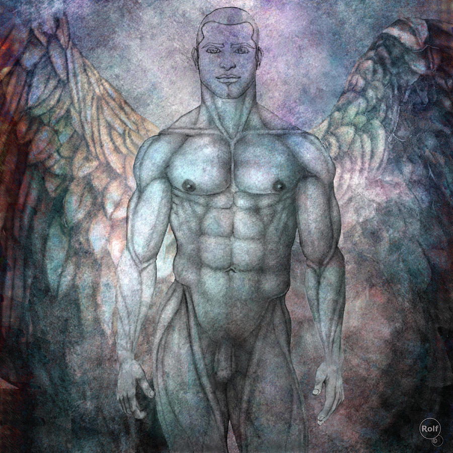 Male Angel #15 Drawing by Rolf